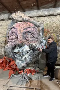Preparazione del carnevale di Stigliano Preparazione opere d'arte a Stigliano